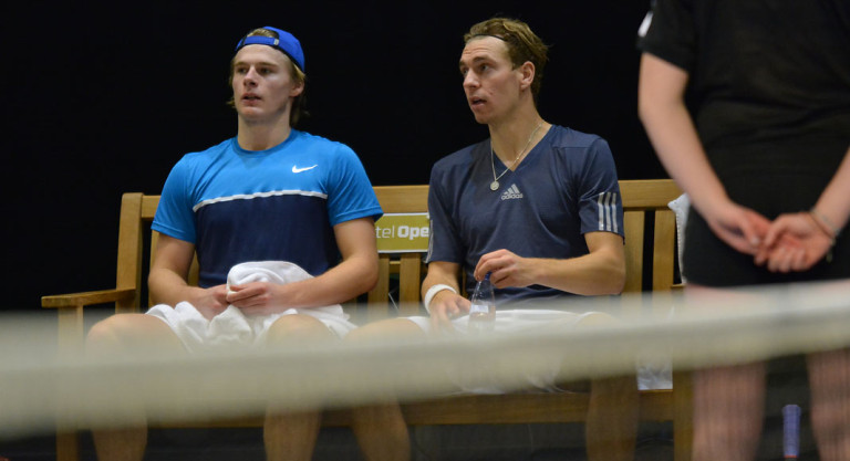 Fred Simonsson och Isak Arvidsson (Foto: Henrik Gustavsson/SweTennis)