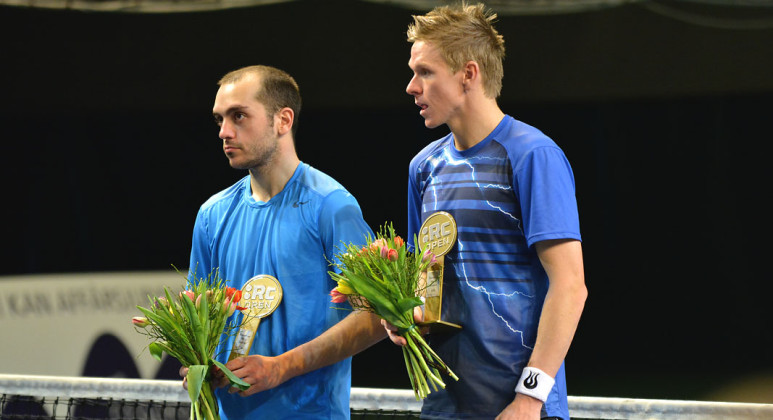 Milos Sekulic och Markus Eriksson (Foto: Henrik Gustavsson/SweTennis)